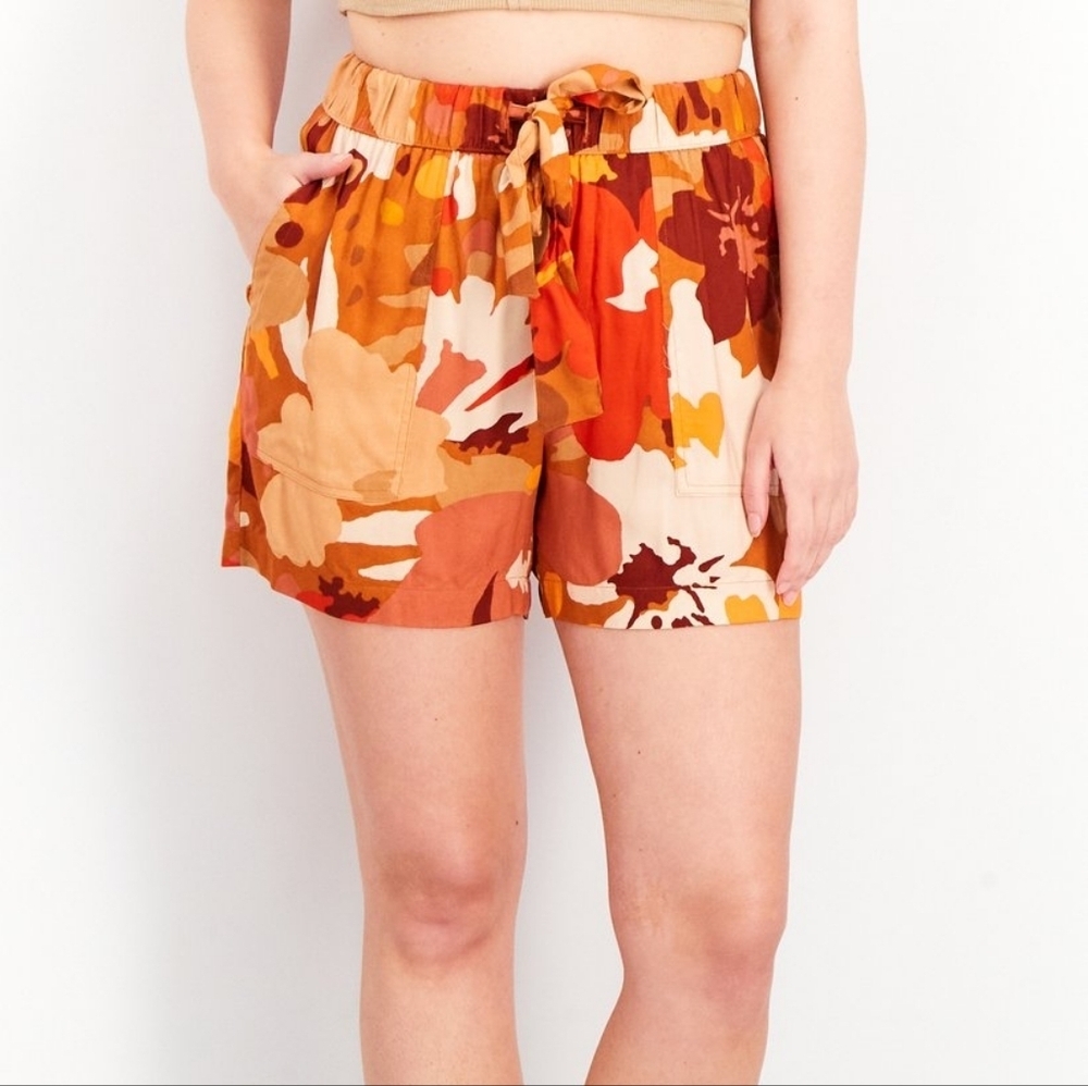 Nwt Sanctuary Endless Summer Red‎ Brown Floral Leaf Shorts S